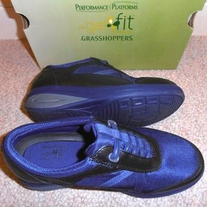 Grasshoppers GelFit Blue Wedge Platform Sneakers 6